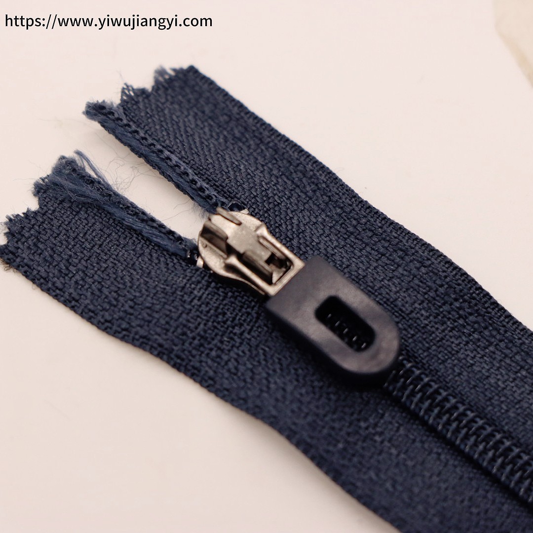 Navy Blue Minimalist Design Zipper